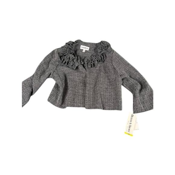 Danny & Nicole Women's Gray Tweed Dress & Matching Jacket Set Size 14P NWT - Picture 1 of 13